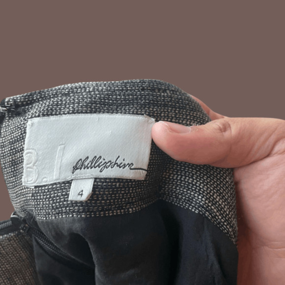 3.1 Phillip Lim Mini Skirt | Gray Boucle Linen | Size 4 | Vintage - Picture 4 of 4